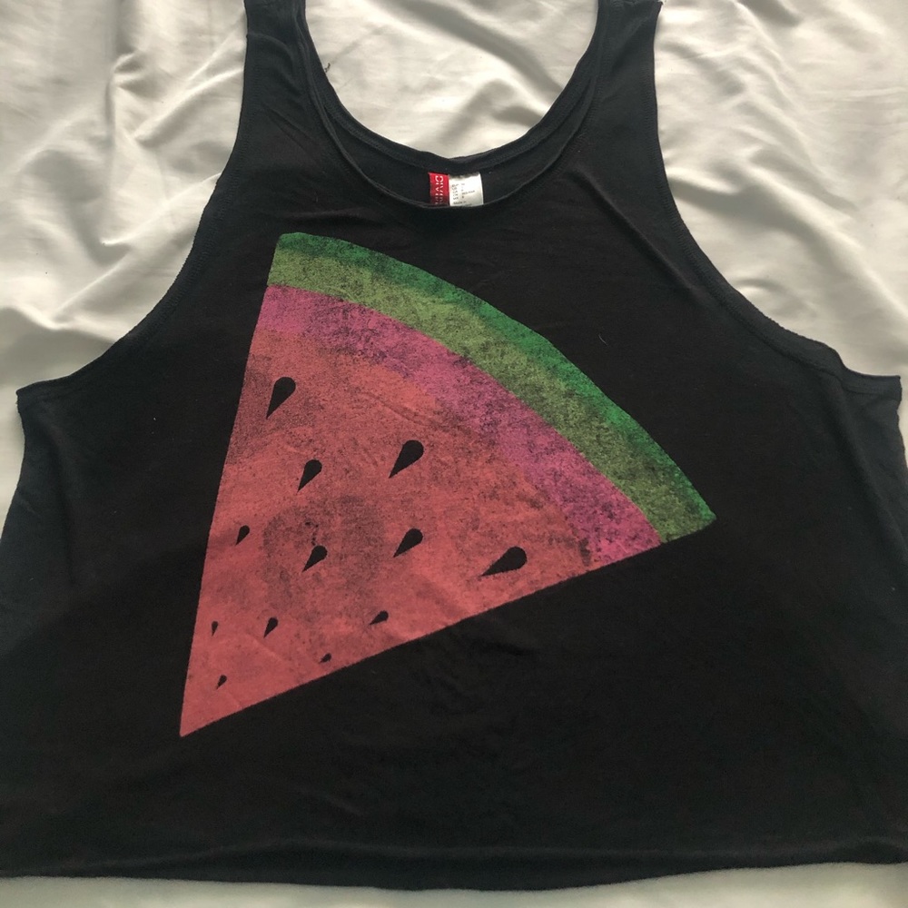 H&M watermelon print cropped tank top